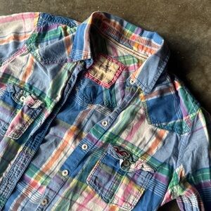 Hollister Y2K flannel button up